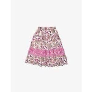 Ba&sh pink prairie Kyara floral boho girls S skirt